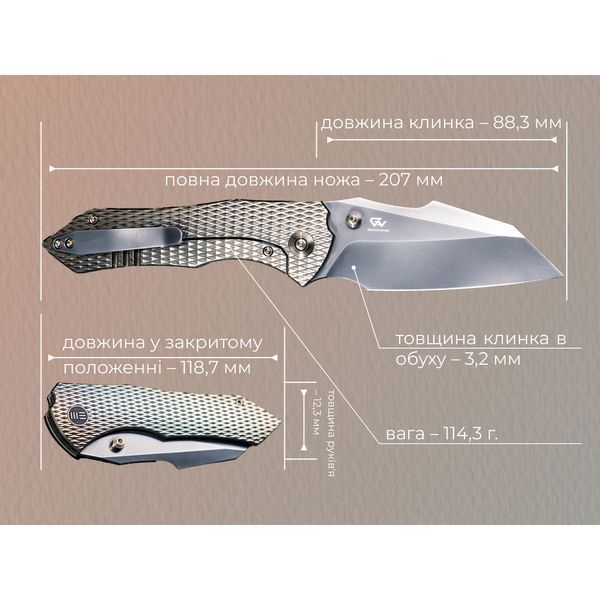 Ніж Weknife High-Fin XL WE24010-3 999996838 фото