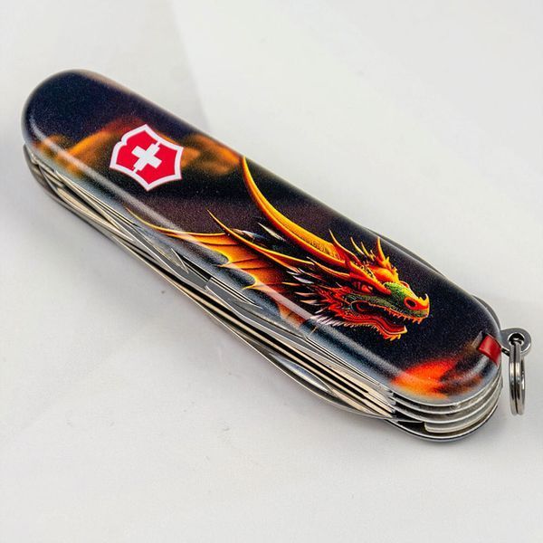 Швейцарський ніж Victorinox Swiss Army Huntsman Zodiac Фантастичний дракон 1.3713.3_Z3210p 4008909 фото