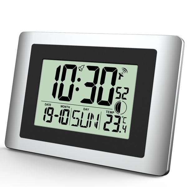 Часы настенные Technoline WS8028 Silver/Black (WS8028) DAS302459 фото