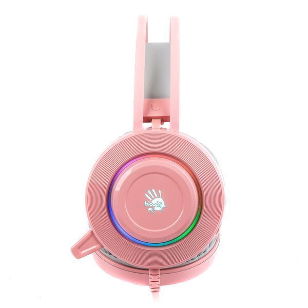 Гарнитура игровая Bloody G521 с подсветкой, розовый цвет, USB G521 Bloody (Pink) 1604746 фото