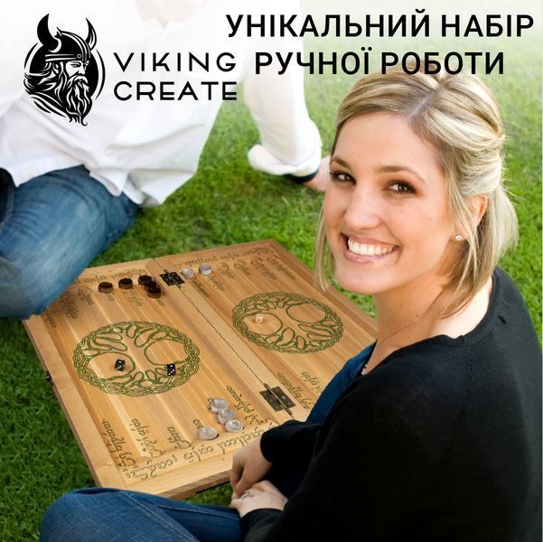 Нарды из натурального дерева ясеня и эпоксидной смолы 65*65 см VC100173 фото