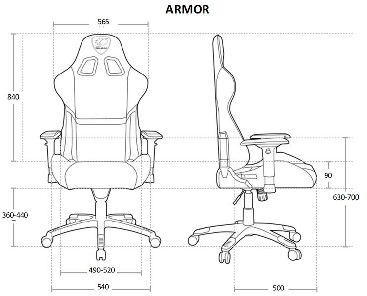 Кресло игровое ARMOR, черный-оранжевый Armor Black/Orange 0100003 фото