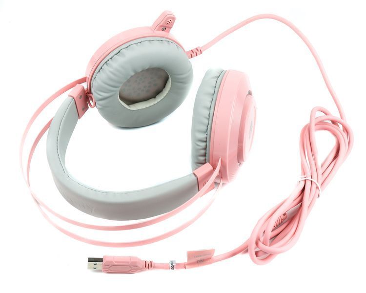 Гарнитура игровая Bloody G521 с подсветкой, розовый цвет, USB G521 Bloody (Pink) 1604746 фото