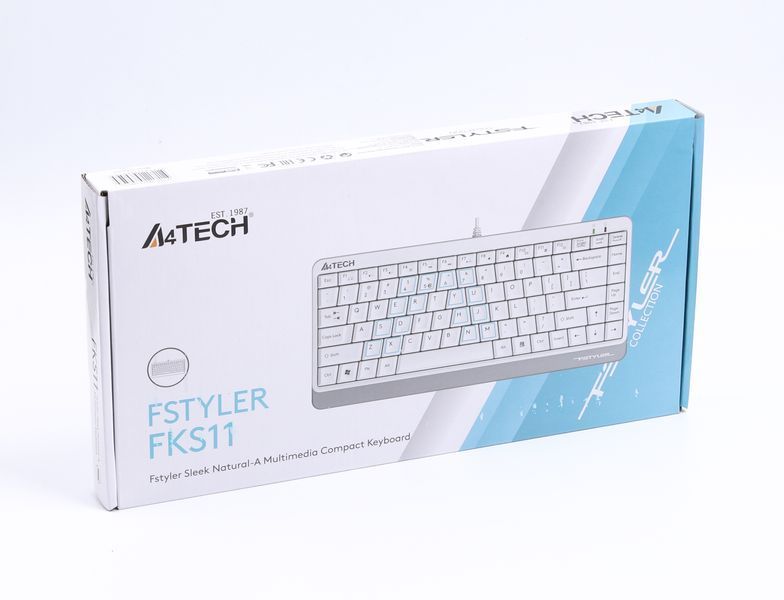 Клавіатура A4-Tech Fstyler FKS11, білий колір, USB FKS11 USB (White) 1605233 фото