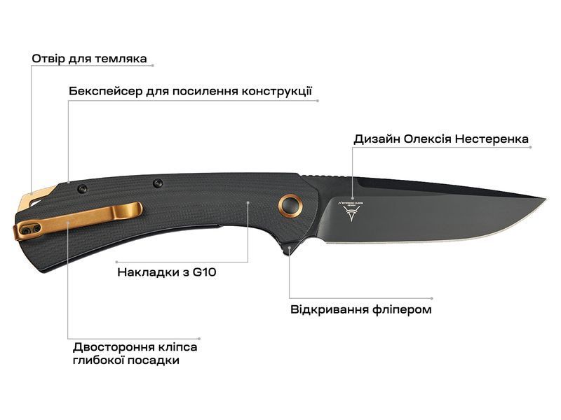 Нож Skif Frontier BB G-10 Black DL-001BSWB 17650363 фото