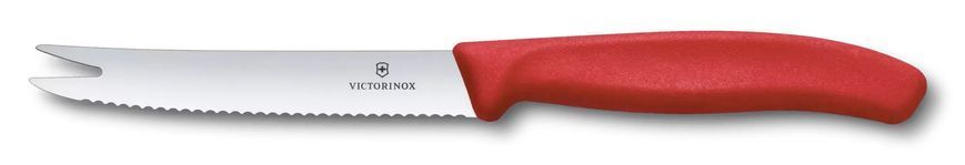 Класичний швейцарській ніж для сиру та ковбаси Victorinox Swiss Classic Cheese&Sausage кінчик-виделка, серрейтор 6.7861.C1 V77554444 фото