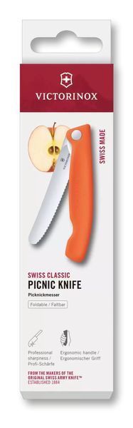 Ніж для пікніка складаний Victorinox Swiss Classic Picnic Серрейтор Помаранчевий 6.7839.FC1 V77554443 фото