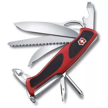 Швейцарський ніж Victorinox RangerGrip 58 130 мм 13 функцій Червоно-чорний (0.9683.MC) V77553711 фото