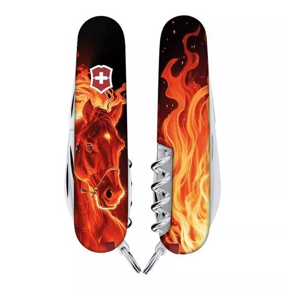 Швейцарський ніж Victorinox Spartan Zodiac Червоний вогняний кіньшари Червоний глянцевий 1.3603_Z5200pk V77554169 фото