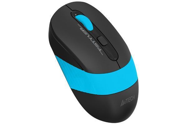 Мышь беспроводная A4Tech Fstyler FG10 (Blue), USB, цвет черный+голубой FG10 (Blue) 1604047 фото