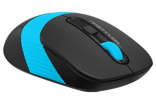 Мышь беспроводная A4Tech Fstyler FG10 (Blue), USB, цвет черный+голубой FG10 (Blue) 1604047 фото