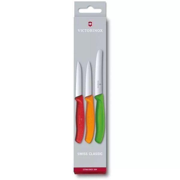 Набор кухонных овощных ножей Victorinox Swiss Classic Paring Set 3 шт Разноцветные (6.7116.32) V77551915 фото