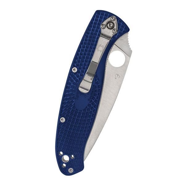 Нож Spyderco Resilience Blue FRN CPM-S35VN Полусеррейтор C142PSBL 871525 фото