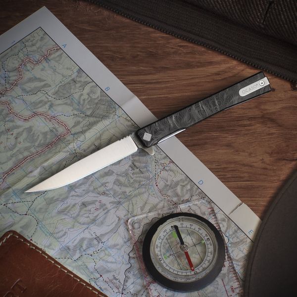 Ніж Ocaso Solstice Engraved titanium Topo Pattern Satin 10ETS 4009340 фото