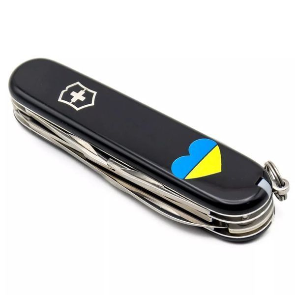 Швейцарський ніж Victorinox Climber Ukraine 91 мм Серце синьо-жовте (1.3703.3_T1090u) V77552910 фото