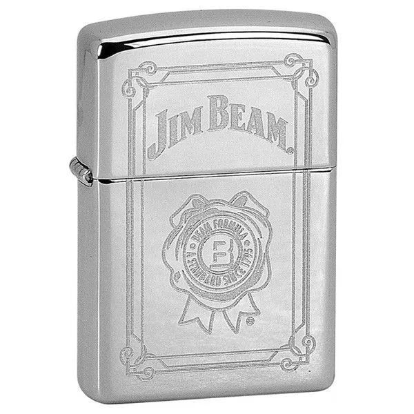 Подарочный набор зажигалка и фляга Zippo Jim Beam Серебристые 28414 V77552425 фото