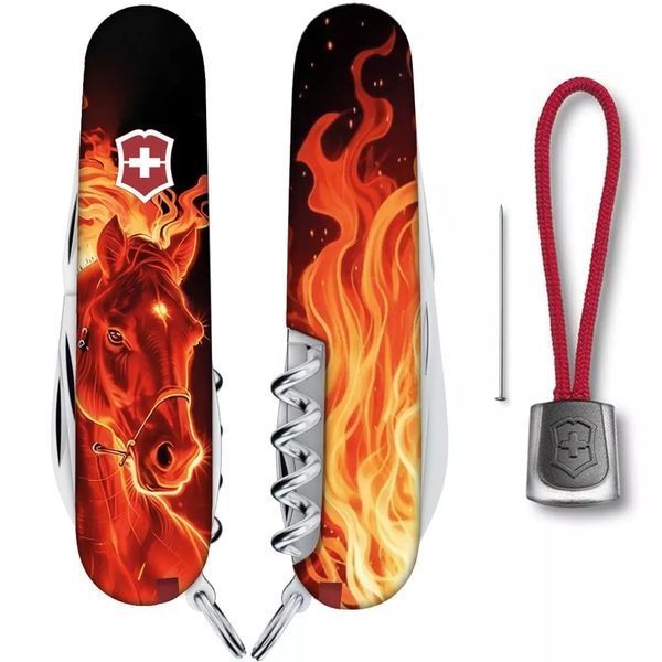 Швейцарський ніж Victorinox Spartan Zodiac Червоний вогняний кіньшари Червоний глянцевий 1.3603_Z5200pk V77554169 фото