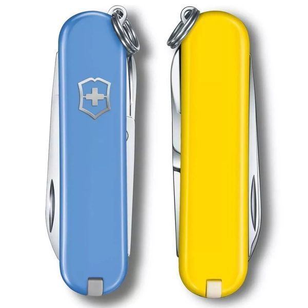 Швейцарский нож Victorinox Classic SD Ukraine Голубо-желтый (0.6223.28G.8) V77552888 фото