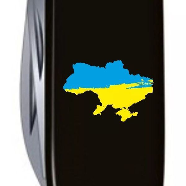 Швейцарський ніж Victorinox Spartan Ukraine 91 мм 12 функцій Мапа України синьо-жовта (1.3603.3_T1166u) V77553012 фото