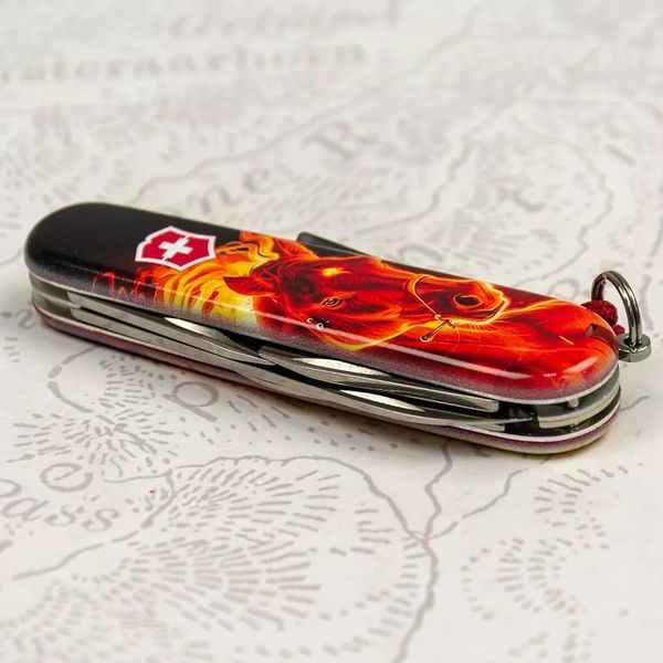 Швейцарський ніж Victorinox Spartan Zodiac Червоний вогняний кіньшари Червоний глянцевий 1.3603_Z5200pk V77554169 фото