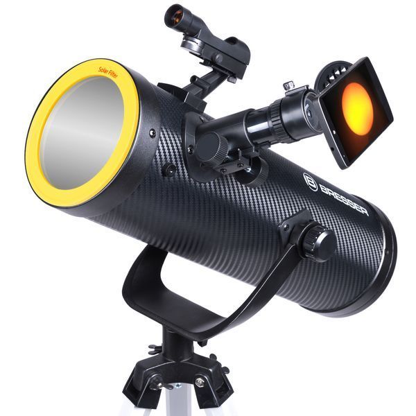 Телескоп Bresser Solarix 114/500 AZ Carbon с солнечным фильтром и адаптером для смартфона (4614505) 924845 фото
