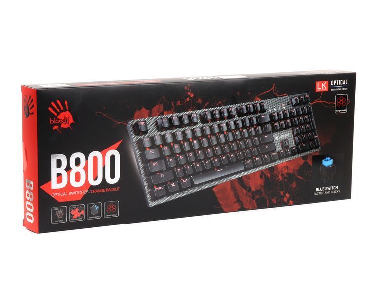 Механічна клавіатура A4Tech Bloody B800 NetBee , чорна з малюнком, USB B800 Bloody (NetBee) 1604747 фото