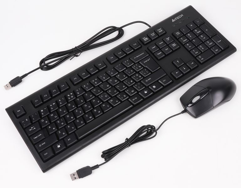 Комплект A4Tech клавиатура+мышка KRS-85+OP-720, USB, Черная KRS-8572 Black 1603782 фото