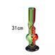 Бонг акриловый водяной 32 см Champ Twist Rasta Waterpipe Зелено-красный (40590252) V77550083 фото 3