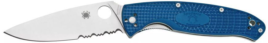 Нож Spyderco Resilience Blue FRN CPM-S35VN Полусеррейтор C142PSBL 871525 фото