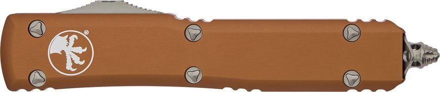 Ніж Microtech Ultratech Double Edge Serrated Stonewash Aluminum Tan 122-12TA 14090618 фото