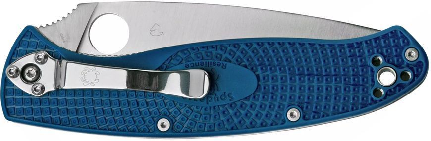 Нож Spyderco Resilience Blue FRN CPM-S35VN Полусеррейтор C142PSBL 871525 фото