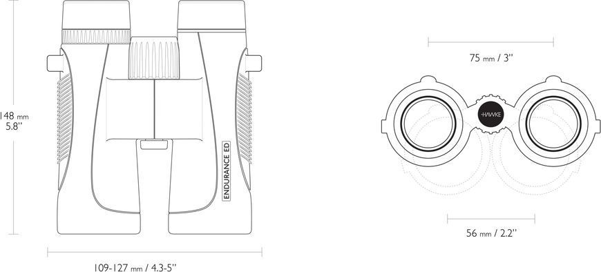 Бінокль Hawke Endurance Top Hinge ED 10x42 Green (36207) 921693 фото