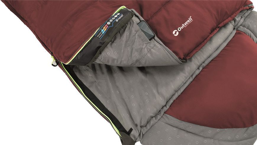 Спальный мешок Outwell Contour Lux Reversible/-3&deg;C Red Left (230367) 928750 фото
