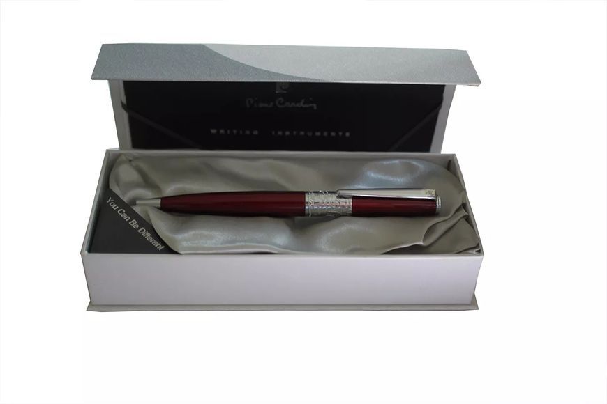 Ручка кулькова Pierre Cardin Rex Чорна Темно-червоний корпус (2203BP) V77552606 фото
