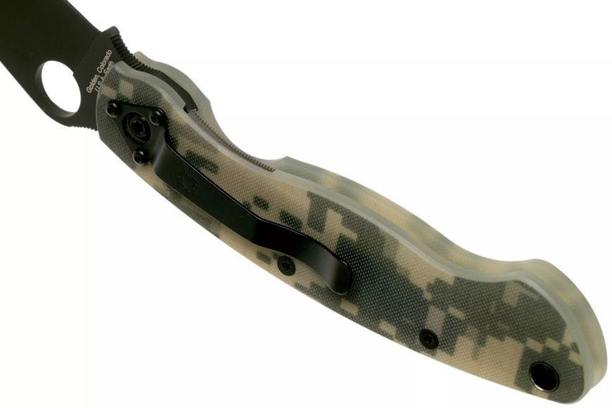 Ніж Spyderco Military Black Blade Camo G-10 C36GPCMOBK 871309 фото