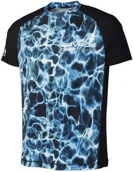 Футболка Savage Gear Marine UV T-Shirt S Sea Blue 18541905 фото