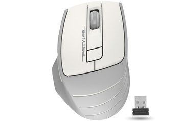 Миша бездротова A4Tech Fstyler FG30S (Grey+White), безшумна, USB, колір білий+сірий FG30S (Grey+White) 1604573 фото