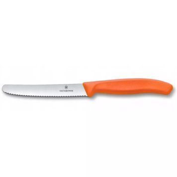 Ніж та для різки томатів Victorinox Swiss Classic Tomato&Table Серрейтор Помаранчевий 6.7839.C1 V77554442 фото