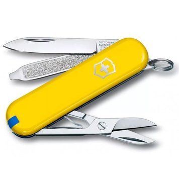 Швейцарський ніж Victorinox Classic SD Ukraine Жовто-синій (0.6223.8G.2) V77552890 фото