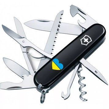 Швейцарський ніж Victorinox Huntsman Ukraine 91 мм Серце синьо-жовте (1.3713.3_T1090u) V77552964 фото