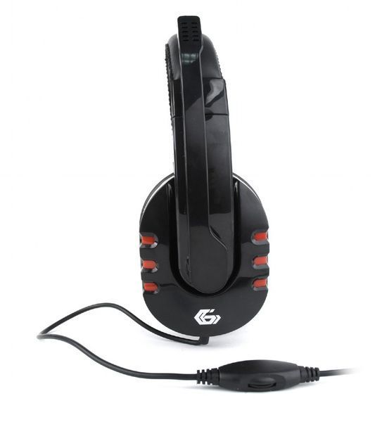 Наушники с микрофоном Gembird GHS-402, с регулятором громкости, глянцевые черного цвета. GHS-402 0600328 фото