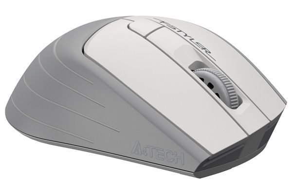 Миша бездротова A4Tech Fstyler FG30S (Grey+White), безшумна, USB, колір білий+сірий FG30S (Grey+White) 1604573 фото