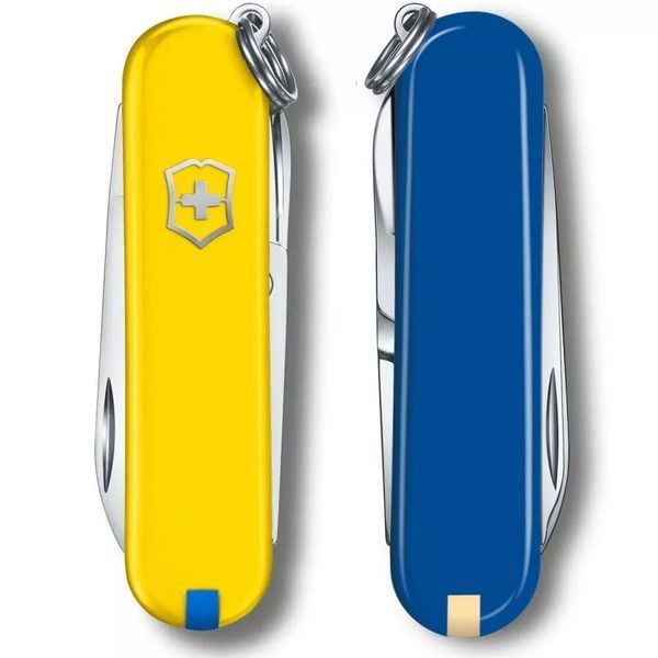 Швейцарский нож Victorinox Classic SD Ukraine Желто-синий (0.6223.8G.2) V77552890 фото