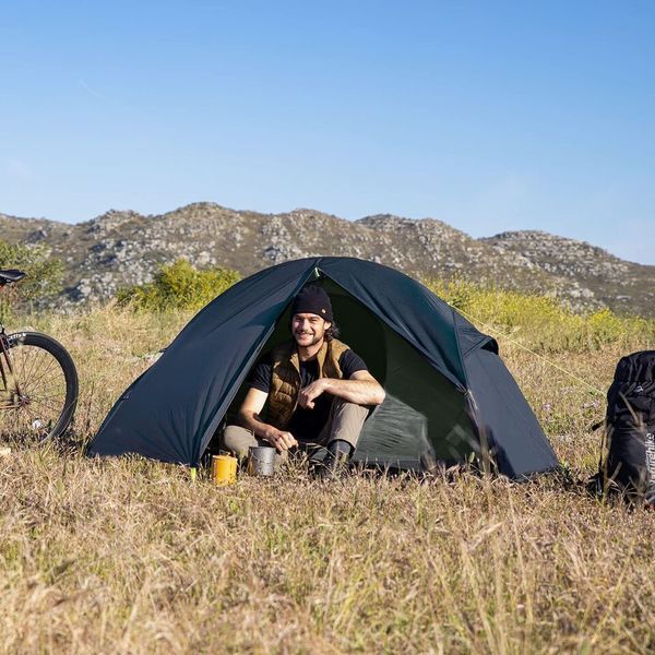 Намет надлегкий одномісний з футпринтом&nbsp;Naturehike Cycling&nbsp;1&nbsp;NH18A095-D, 210T, темний Синій 97826 фото