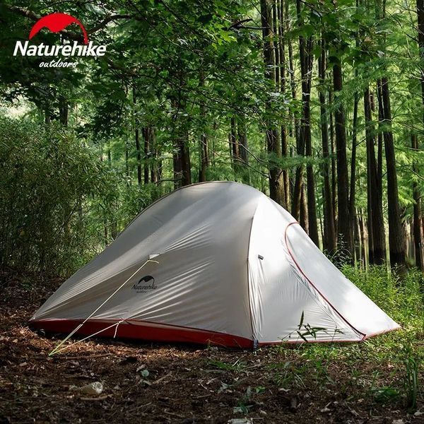 Намет надлегкий двомісний з футпринтом Naturehike Cloud Up 2 Updated NH17T001-T, 210T, Помаранчевий 62864 фото