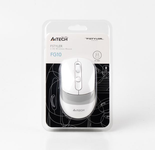 Мышь беспроводная A4Tech Fstyler FG10 (White), USB, цвет белый FG10 (White) 1604048 фото