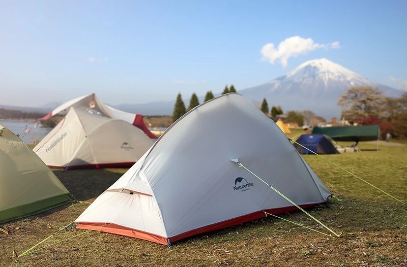 Намет надлегкий двомісний з футпринтом Naturehike Cloud Up 2 Updated NH17T001-T, 210T, Помаранчевий 62864 фото