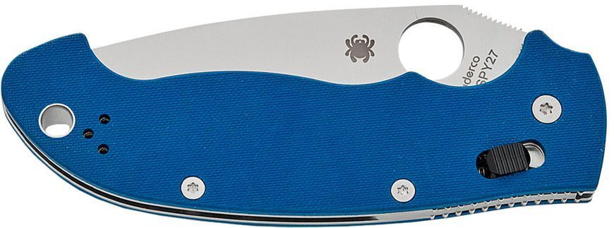 Ніж Spyderco Manix 2 XL G-10 CPM-SPY27 Cobalt Blue C95GPCBL2 871686 фото