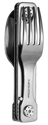 Набір столових приборів Roxon C1 3 in1 (ложка, виделка, ніж), сірий 87424 фото