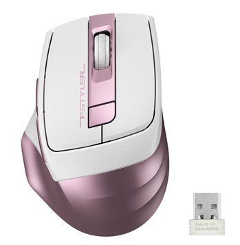 Миша бездротова A4Tech Fstyler FG35 (Pink), USB, колір білий+рожевий FG35 (Pink) 1604574 фото